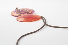 Ecojewelry Necklace With Recycled Eyeglass Lenses Royalty Free Stock Photo