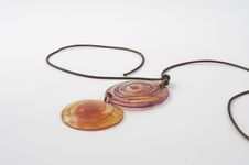 Ecojewelry Necklace With Recycled Eyeglass Lenses Stock Photography
