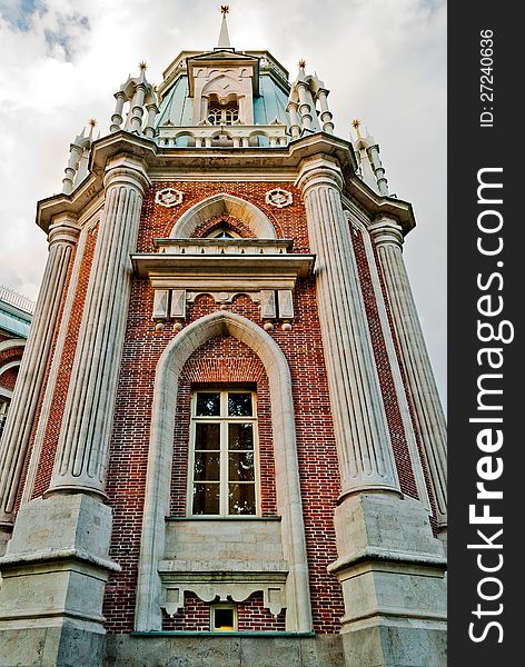 Russian pseudo-gothic tower in Tsaritsyno, Moscow. Russian pseudo-gothic tower in Tsaritsyno, Moscow