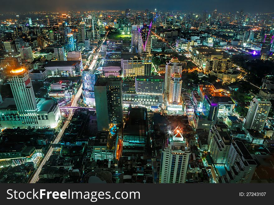 Night View Of Bangkok