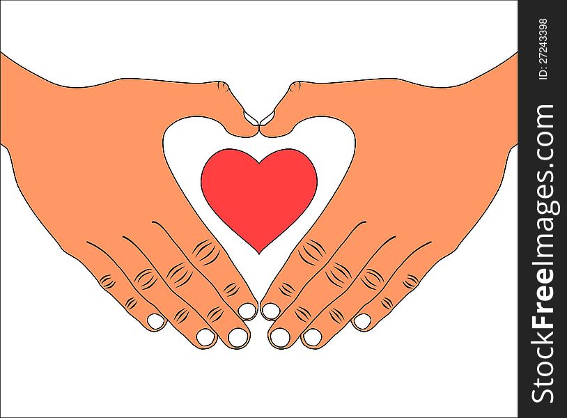 Hand With Love Heart Icon