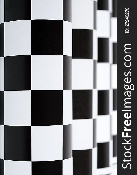 Abstract background made from black and white checkered paper. Abstract background made from black and white checkered paper