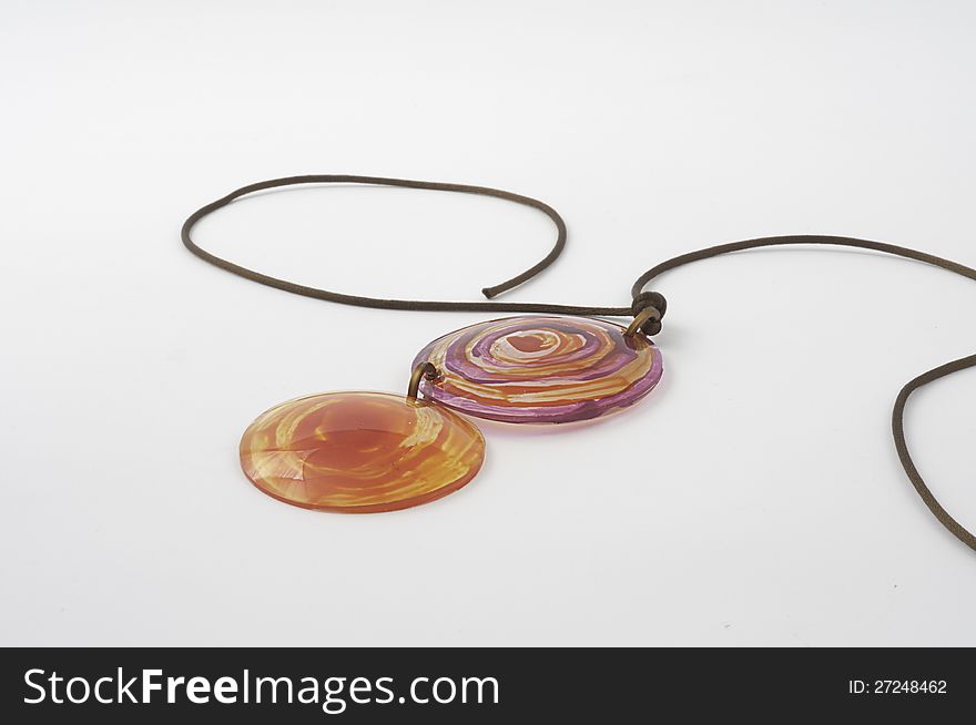 Ecojewelry Necklace With Recycled Eyeglass Lenses