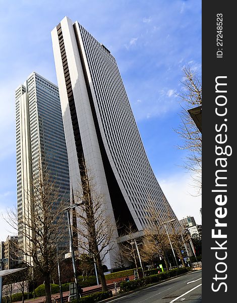 High rise architecture in Tokyo, Japan.