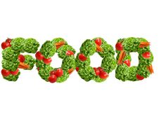 Food Word Made Of Vegetables Stock Photography Food Word Made Of Vegetables Stock Photography