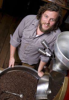 Master Roaster Smiles Cooling Coffee Product Stock Photo Master Roaster Smiles Cooling Coffee Product Stock Photo