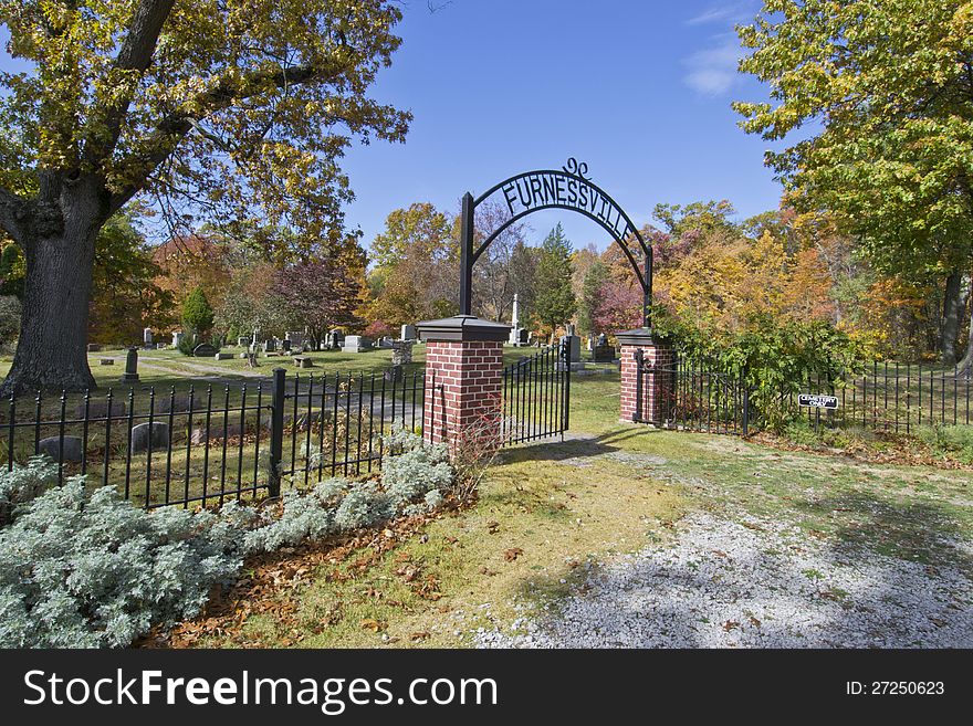 Old village cemetery in northwest Indiana