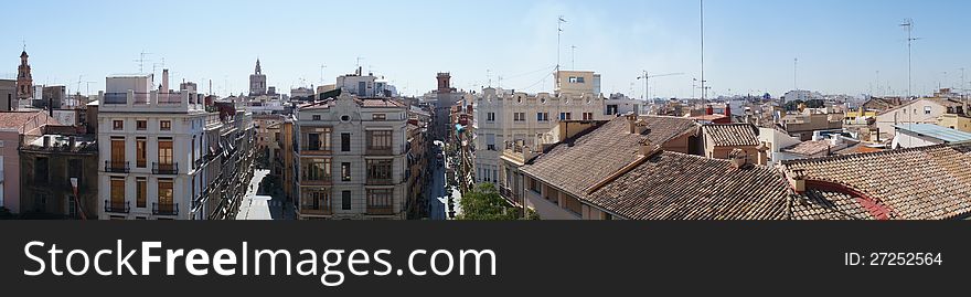 Spain, Valencia, view from above, the roofs of houses, architecture, building, city, street view
