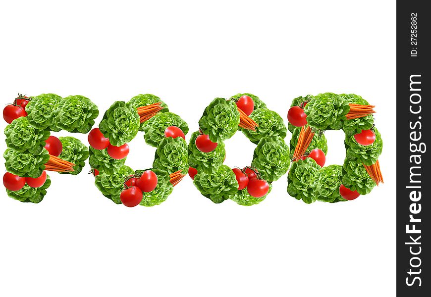 Food Word Made Of Vegetables