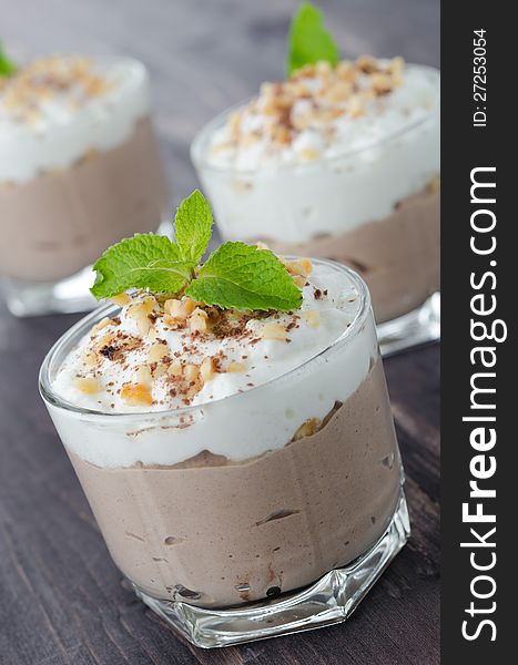 Chocolate Dessert With Whipped Cream
