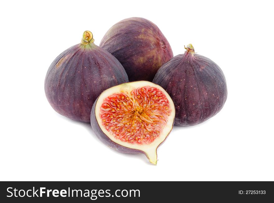 Fresh fig fruit isolated on white background. Fresh fig fruit isolated on white background
