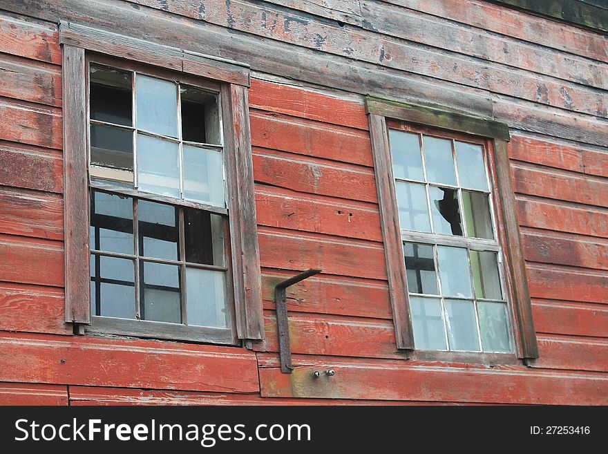A decrepit old building front in Anacortes, Washington. A decrepit old building front in Anacortes, Washington
