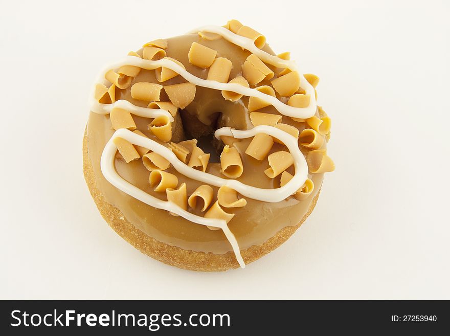 Sweet tasty caramel cream donut