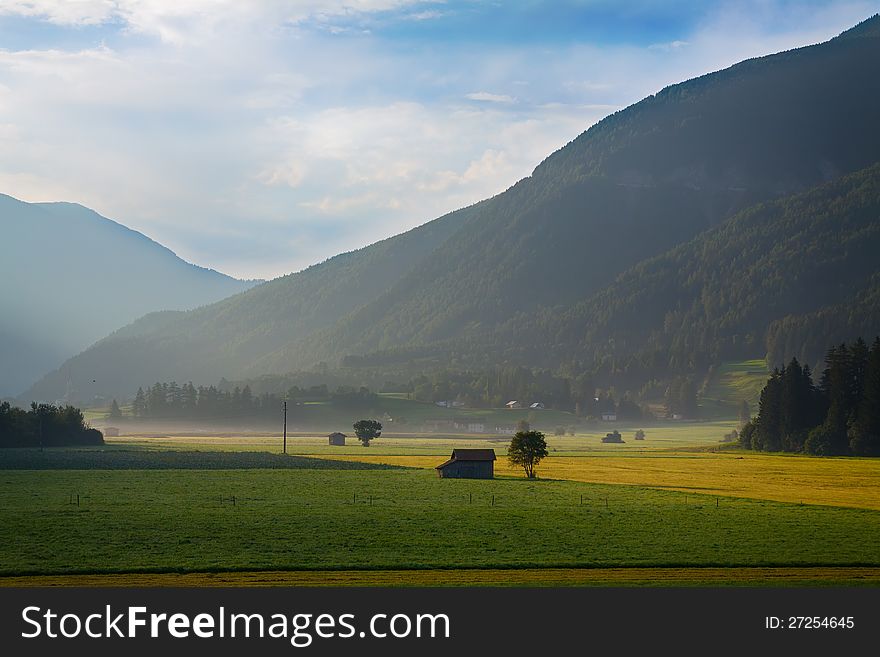 The view of Dolomiti mountain