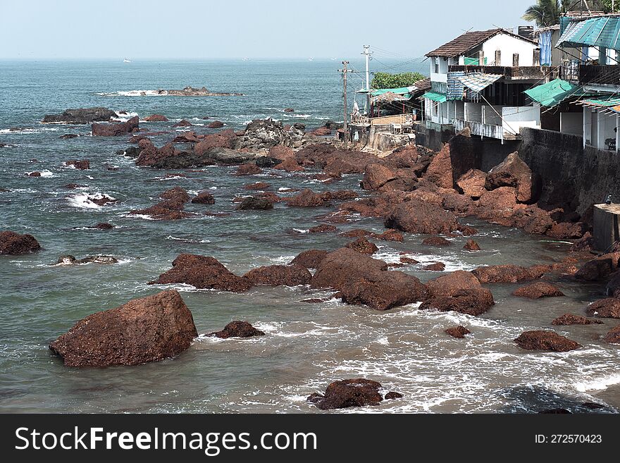 Arambol Market Ocean Stones Water