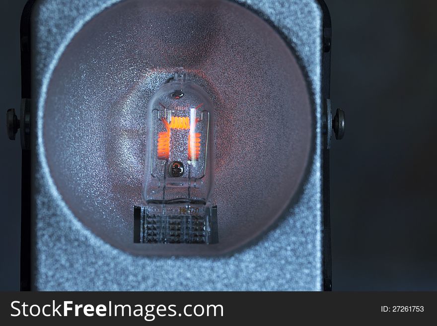One 1000 watt video lamp bulb