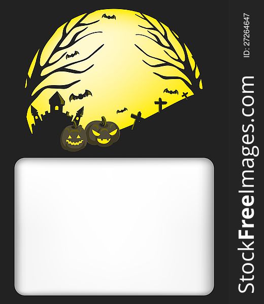 Illustration, template frame for a Halloween. Illustration, template frame for a Halloween.