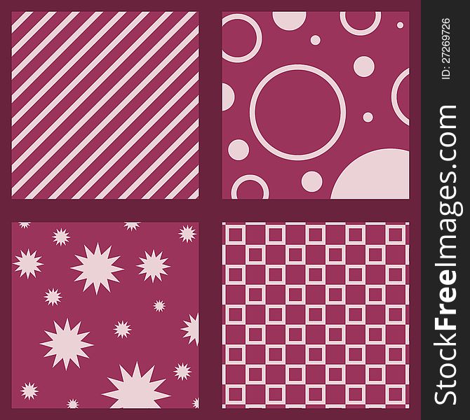 Seamless raspberry pattern with cream accents. Seamless raspberry pattern with cream accents