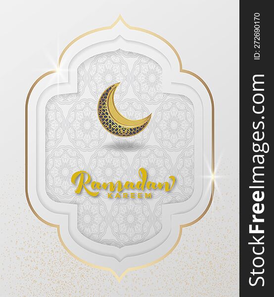 Ramadan Kareem greeting frame aesthetic background