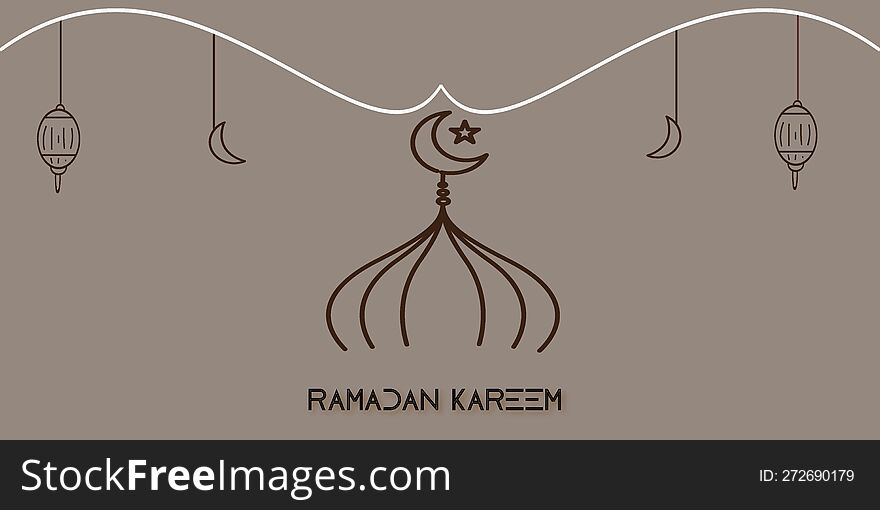 Holy month Ramadan Kareem Greeting Card