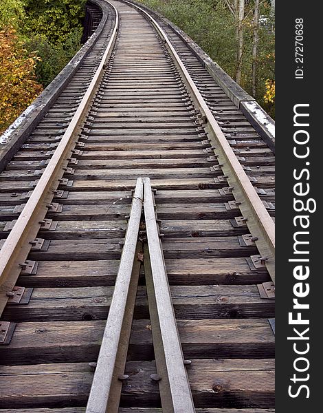 Old and abandoned railroad over Snohomish River. Old and abandoned railroad over Snohomish River.