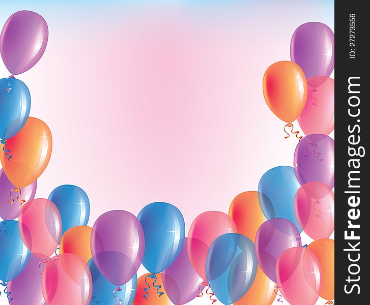 Balloons background. Contains transparent objects. EPS10