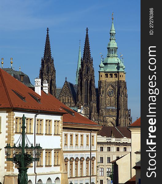 Prague castle and blue sky