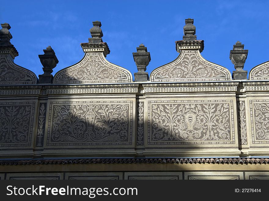 Prague castle and old sculptures