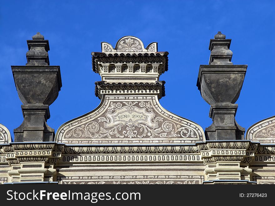 Prague castle and old sculptures