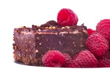 Raspberries And Cake Stock Image Raspberries And Cake Stock Image