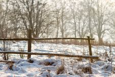 Winter Fence Royalty Free Stock Photos Winter Fence Royalty Free Stock Photos