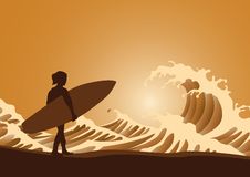 Surfer And Waves Royalty Free Stock Photography Surfer And Waves Royalty Free Stock Photography