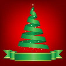 Tree And Ribbon Royalty Free Stock Image Tree And Ribbon Royalty Free Stock Image