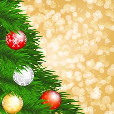 Christmas Tree And Baubles Royalty Free Stock Images Christmas Tree And Baubles Royalty Free Stock Images