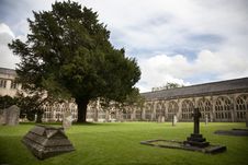 Wells Cathedral Courtyard, Somerset Stock Image