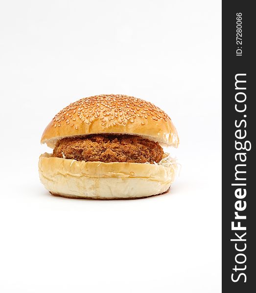 Hamburger on white background