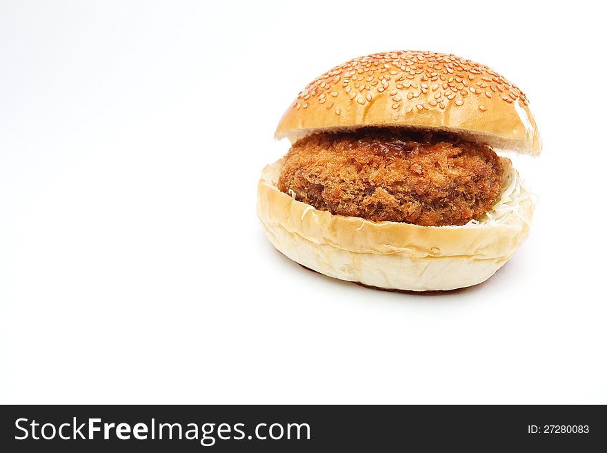 Hamburger  on white background