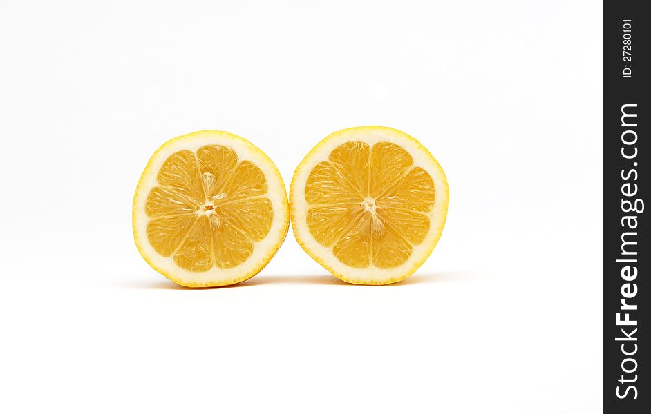 Lemon  on white background