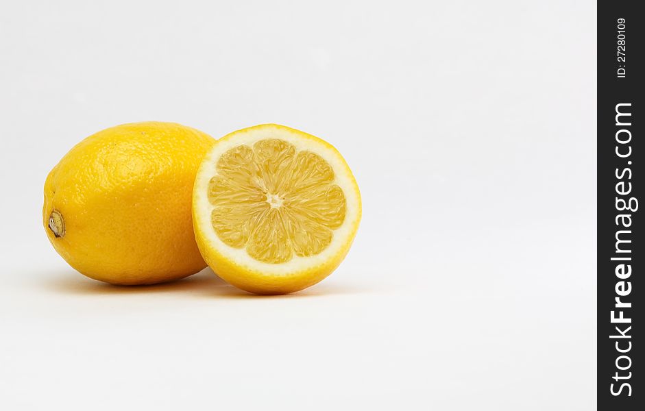 Lemon  on white background