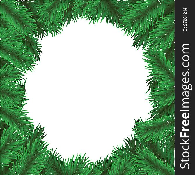 Christmas tree frame. Vector illustration