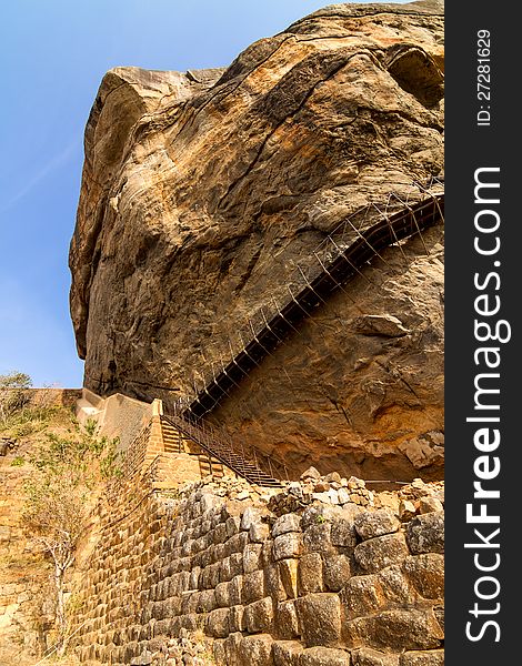 Ladder Of Sigiriya Lion S Rock Fortress