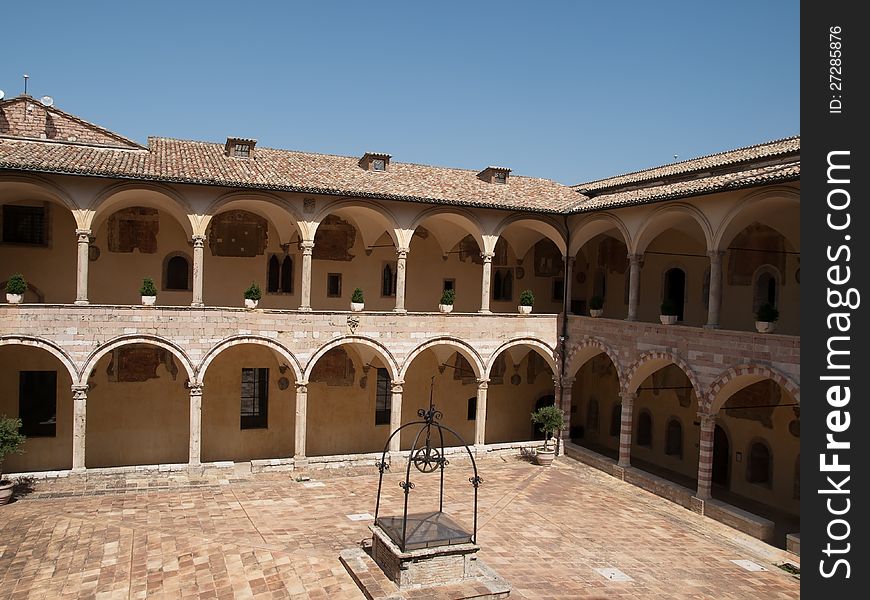 Courtyard of the friary of St.Francis. Courtyard of the friary of St.Francis