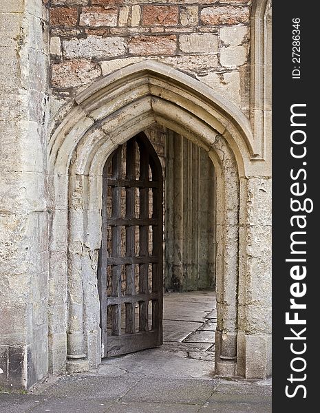 Stone archway in the city of Wells, Somerset,UK. Stone archway in the city of Wells, Somerset,UK