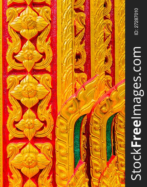 Thai pattern of stucco in the temple