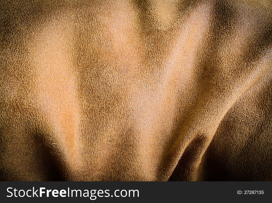 Texture of brown wrinkle fabric