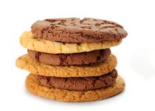 Oat Cookies And Chocolate Cookies Stock Images Oat Cookies And Chocolate Cookies Stock Images