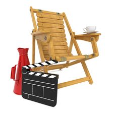 Director S Chair With Clap Board And Megaphone. Stock Photography Director S Chair With Clap Board And Megaphone. Stock Photography