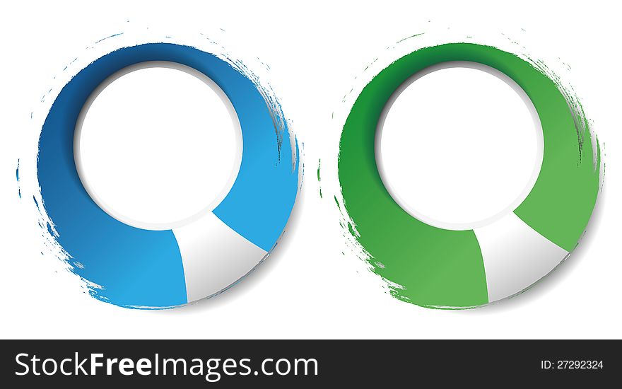 Abstract illustration of a hole in two versions. Abstract illustration of a hole in two versions