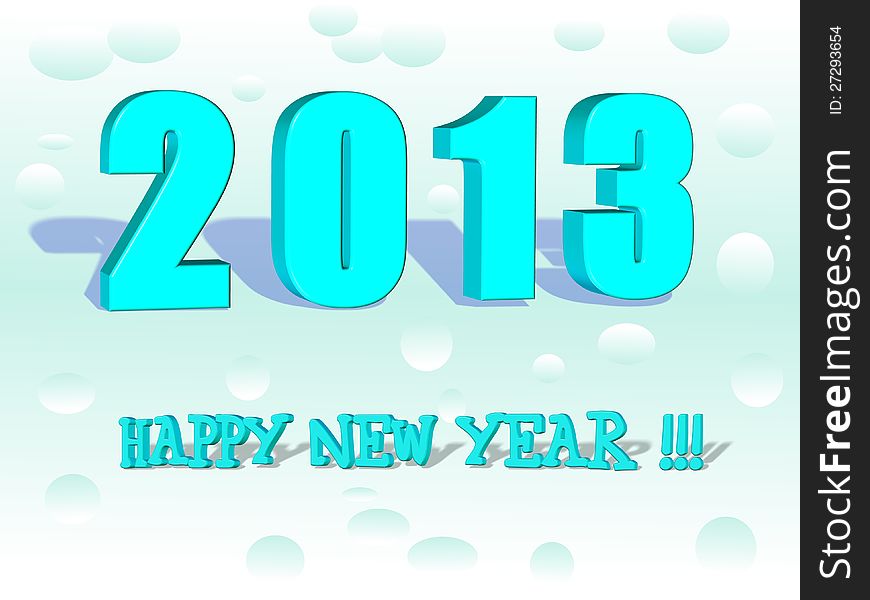 Happy New Year 2013 in 3D