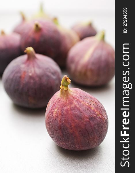 Purple fresh figs on the table